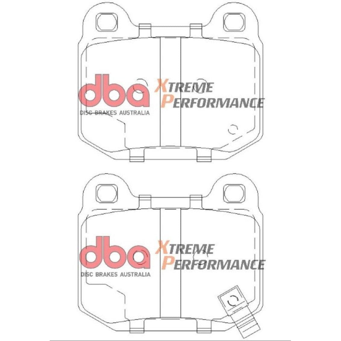 DBA 03-06 EVO / 04-09 STi / 03-07 350Z Track Edition/G35 w/ Brembo XP650 Rear Brake Pads - Saikospeed