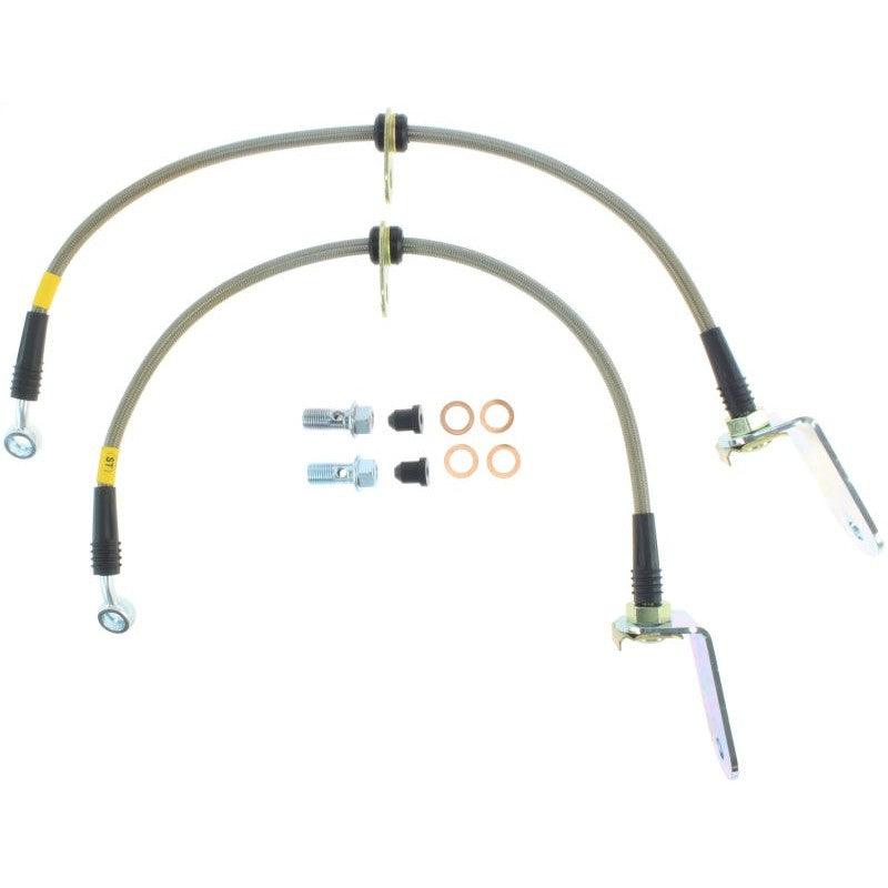 StopTech 06-09 Honda Civic EX Rear SS Brake Lines - Saikospeed