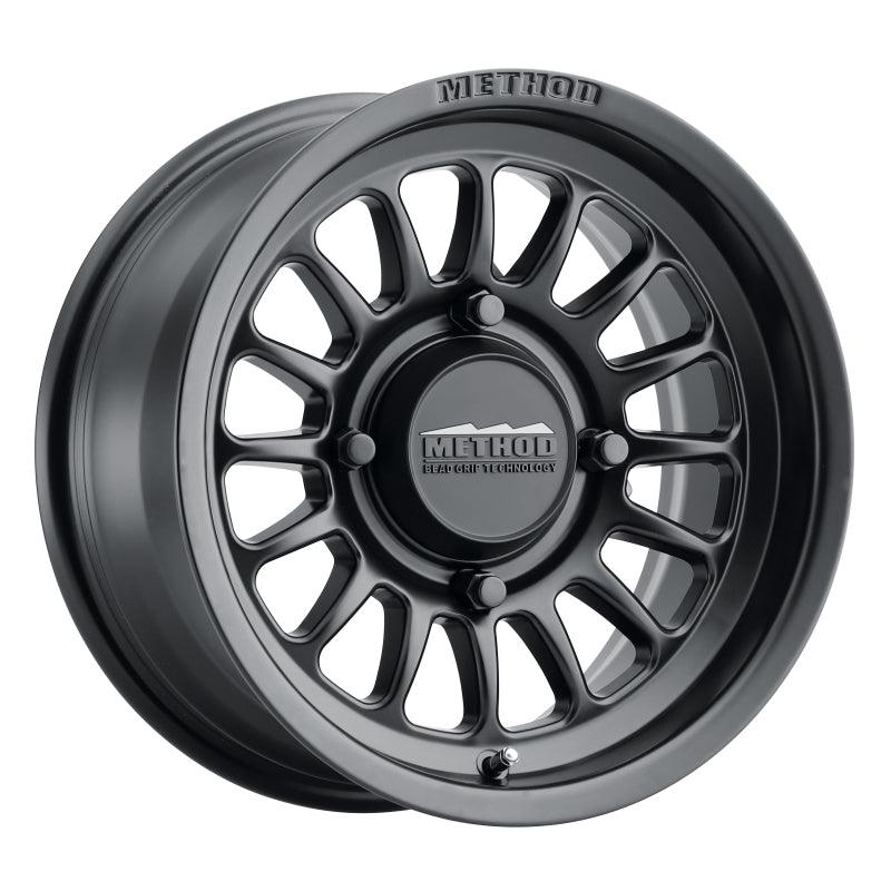 Method MR411 Bead Grip 14x7 / 4+3/13mm Offset / 4x156 / 132mm CB Matte Black Wheel - Saikospeed