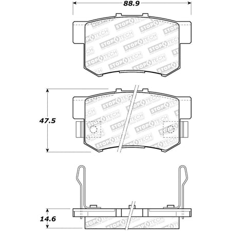 StopTech Performance 2000-2009 Honda S2000 Rear Sport Brake Pads - Saikospeed