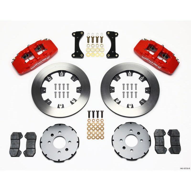 Wilwood Dynapro 6 Front Hat Kit 12.19in Red 94-01 Honda/Acura w/262mm Disc - Saikospeed