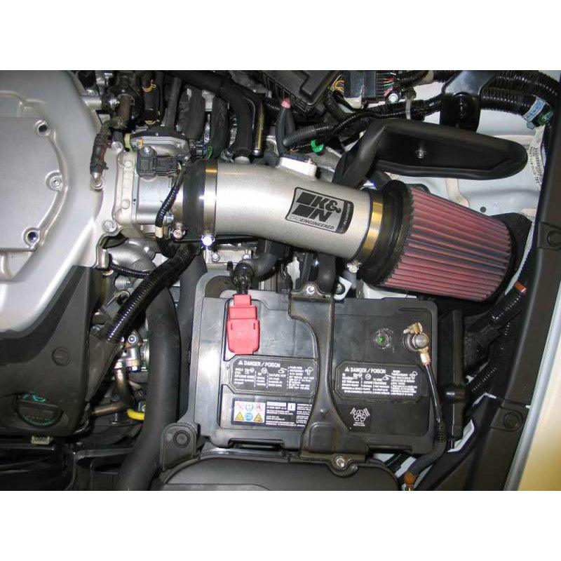 K&N 08 Honda Accord 3.5L-V6 Silver Typhoon Short Ram Intake - Saikospeed