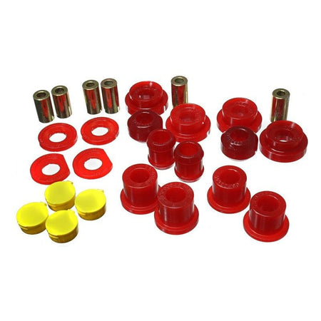 Energy Suspension 06-11 Honda Civic Red Rear Lower Trailing Arm and Lower Knuckle Bushing Set - Saikospeed