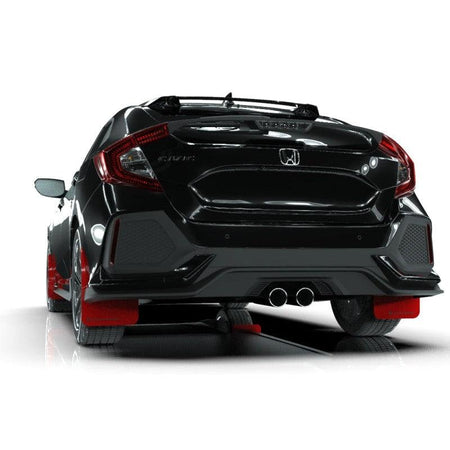 Rally Armor 17-21 Honda Civic Sport & Touring (Hatch) Red UR Mud Flap w/ Black Logo - Saikospeed