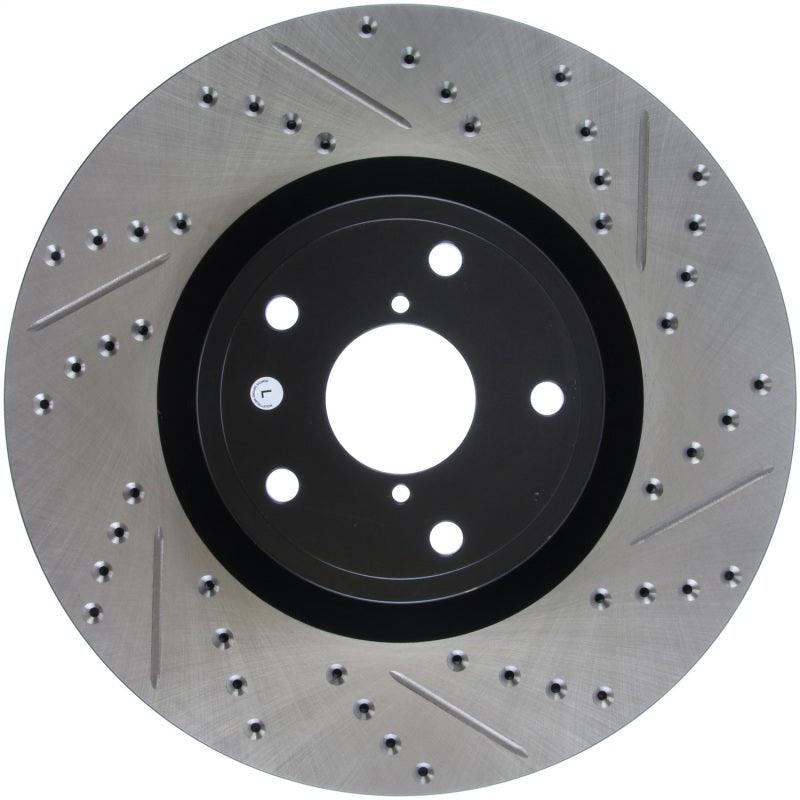 StopTech 05-10 Subaru Impreza WRX/STi Slotted & Drilled Left Front Rotor - Saikospeed