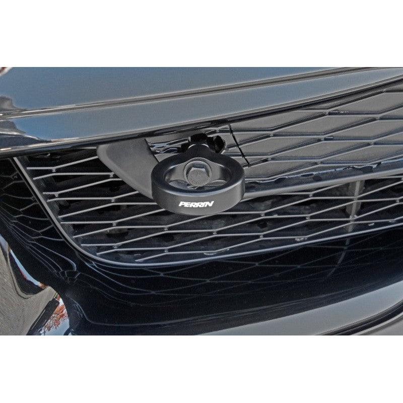 Perrin 2020 Toyota Supra Tow Hook Kit (Front) - Black - Saikospeed