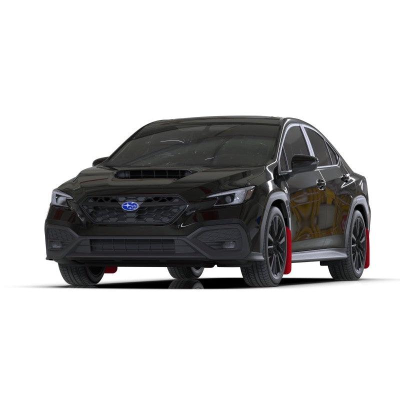 Rally Armor 2022 Subaru WRX Red UR Mud Flap w/ White Logo - Saikospeed