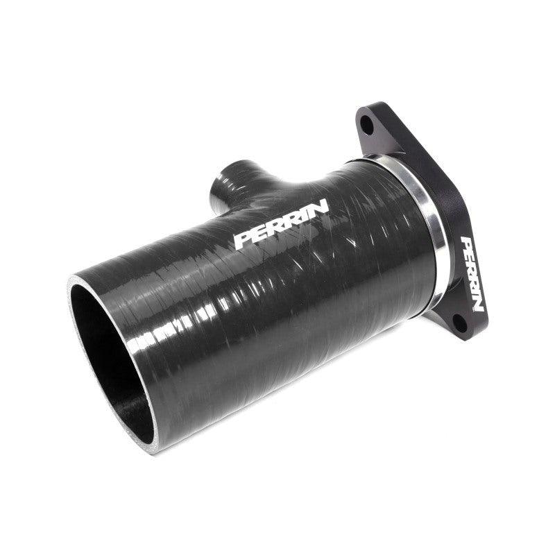 Perrin 2022+ Subaru WRX Black 3in Turbo Inlet Hose w/ Nozzle (Short) - Saikospeed