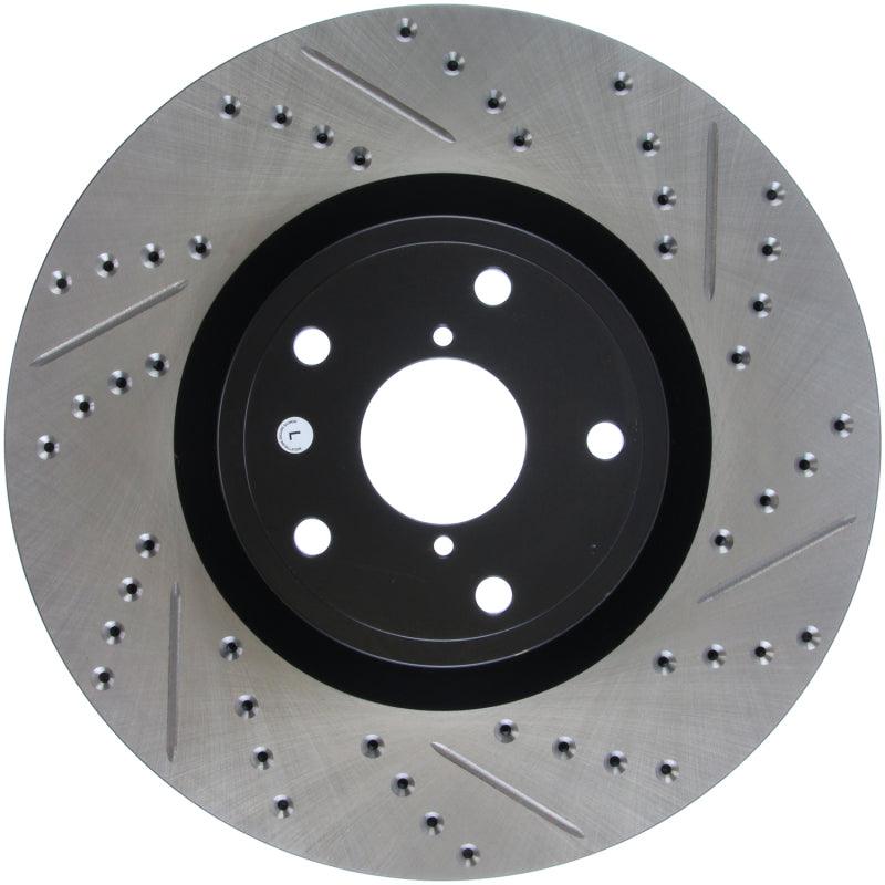 StopTech 05-10 Subaru Impreza WRX/STi Slotted & Drilled Left Front Rotor - Saikospeed