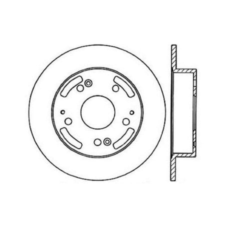 StopTech 02-06 Acura RSX Incl. Type S / 97-01 Integra Type R Slotted & Drilled Left Rear Rotor - Saikospeed