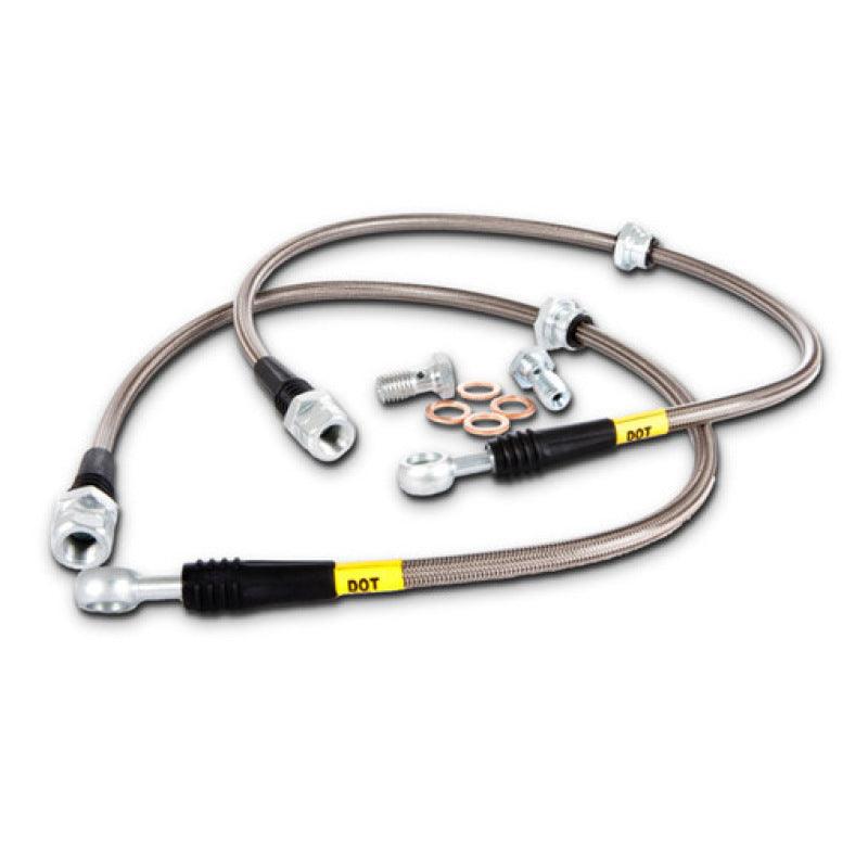 StopTech 06+ Civic Si Stainless Steel Front Brake Lines - Saikospeed