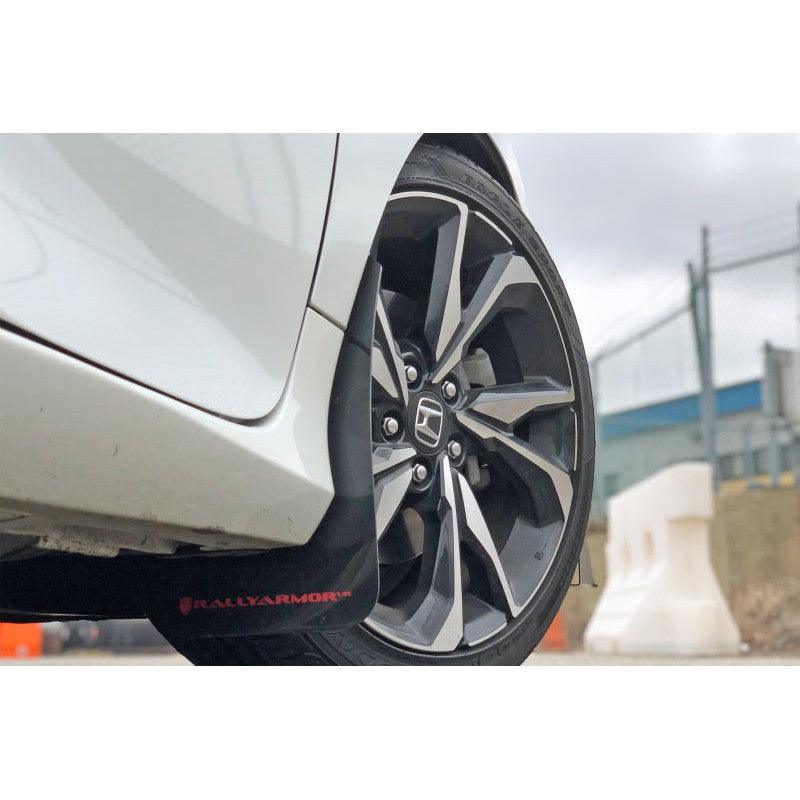 Rally Armor 16-21 Honda Civic Si Coupe Black UR Mud Flap w/ Blue Logo - Saikospeed