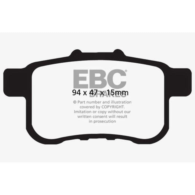 EBC 09-14 Acura TSX 2.4 Ultimax2 Rear Brake Pads - Saikospeed