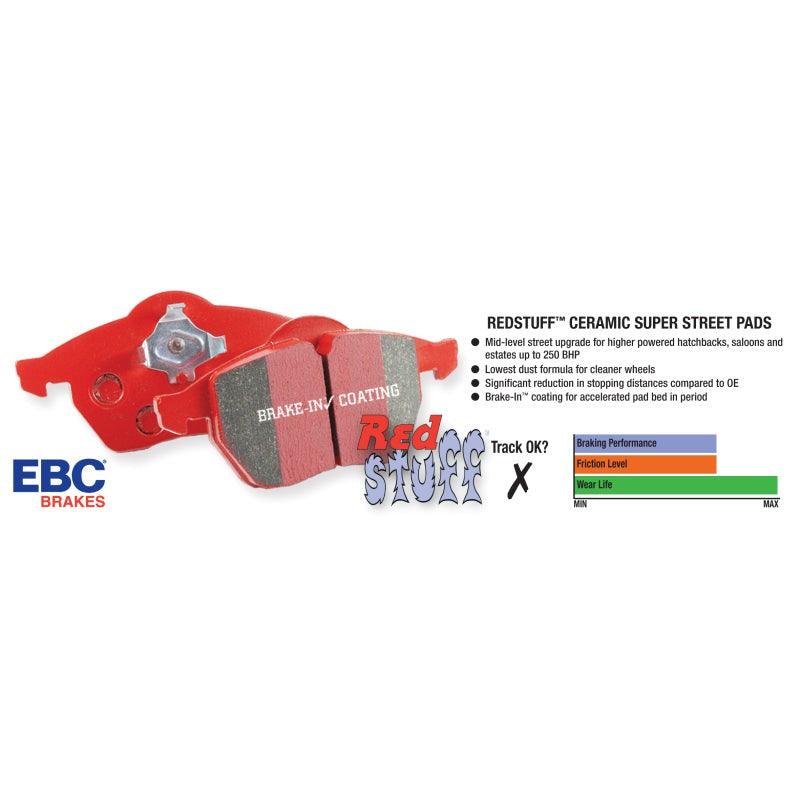 EBC 01-03 Acura CL 3.2 Redstuff Rear Brake Pads - Saikospeed