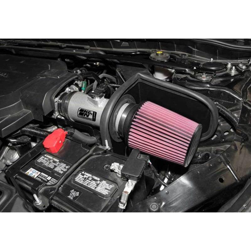 K&N 13-14 Honda Accord 3.5L V6 69 Series Typhoon Air Intake System - Silver Cold Air Intake Kit - Saikospeed