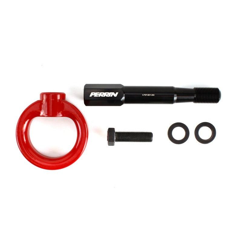 Perrin 15-17 Subaru WRX/STI Tow Hook Kit (Front) - Red - Saikospeed
