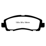 EBC 09-14 Acura TL 3.5 Redstuff Front Brake Pads - Saikospeed