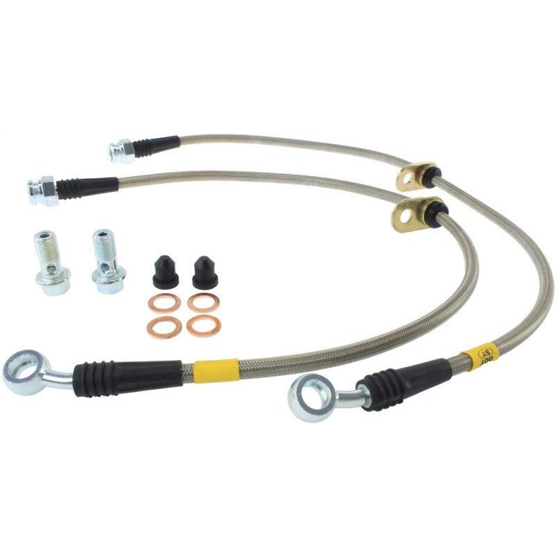 StopTech 02-05 Honda Civic Stainless Steel Front Brake Line Kit - Saikospeed