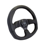 NRG Reinforced Steering Wheel (320mm Horizontal / 330mm Vertical) Leather w/Black Stitching