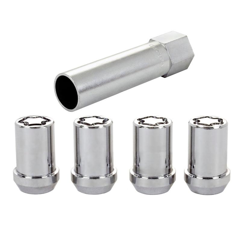 McGard Wheel Lock Nut Set - 4pk. (Tuner / Cone Seat) M12X1.5 / 13/16 Hex / 1.24in. Length - Chrome - Saikospeed