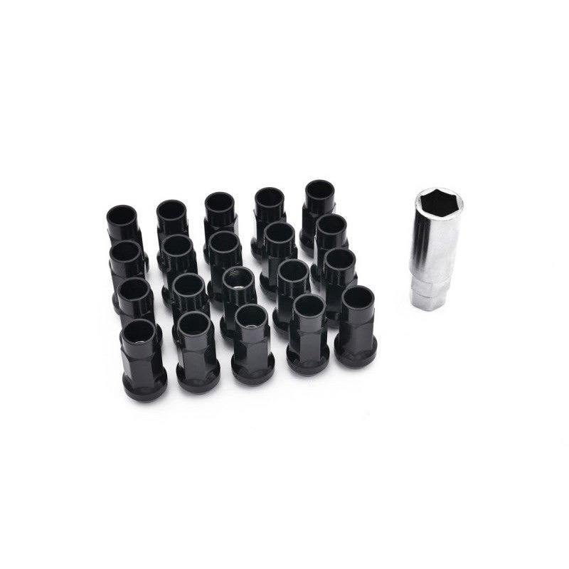 ISR Performance Steel 50mm Open Ended Lug Nuts M12x1.25 - Black