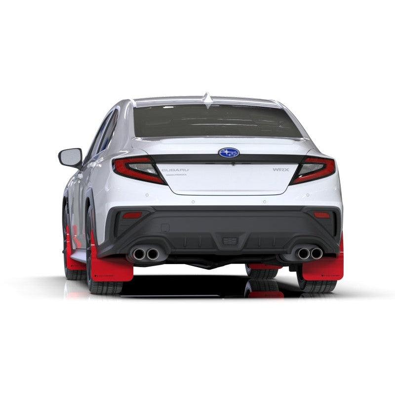 Rally Armor 2022 Subaru WRX Red UR Mud Flap w/ Black Logo - Saikospeed
