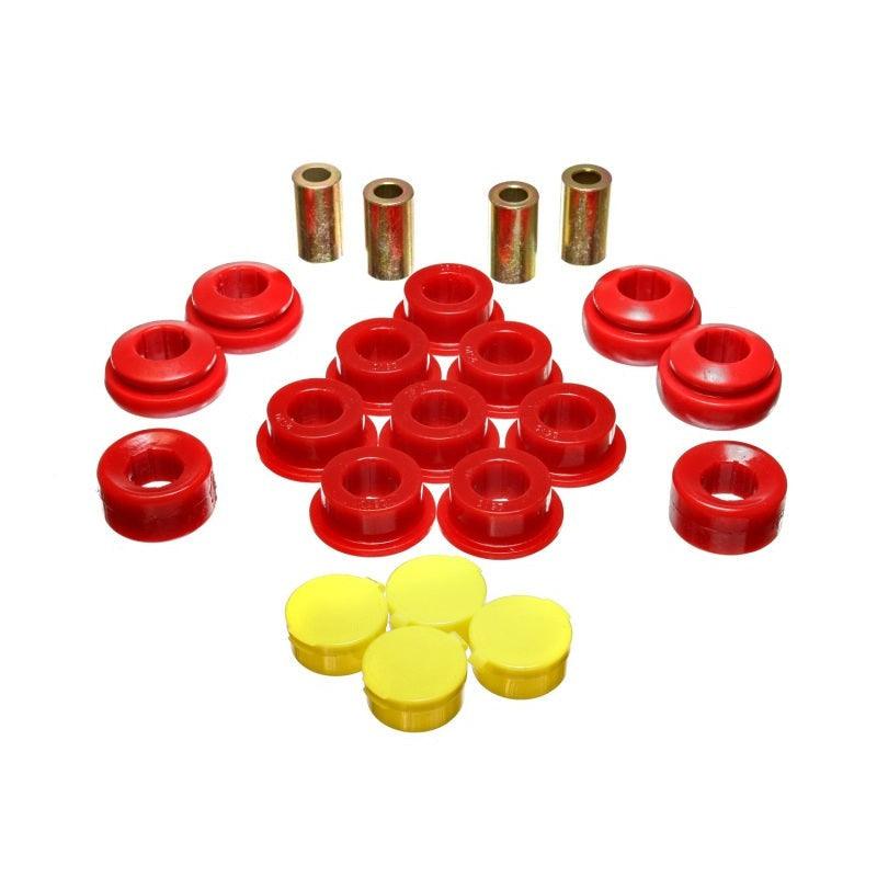 Energy Suspension 02-04 Acura RSX (includes Type S) Red Rear Control Arm Bushing Set - Saikospeed