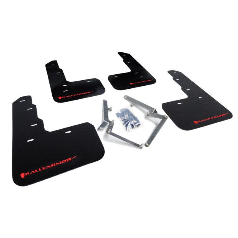 Rally Armor 17-21 Honda Civic Type R Black UR Mud Flap w/ Red Logo - Saikospeed