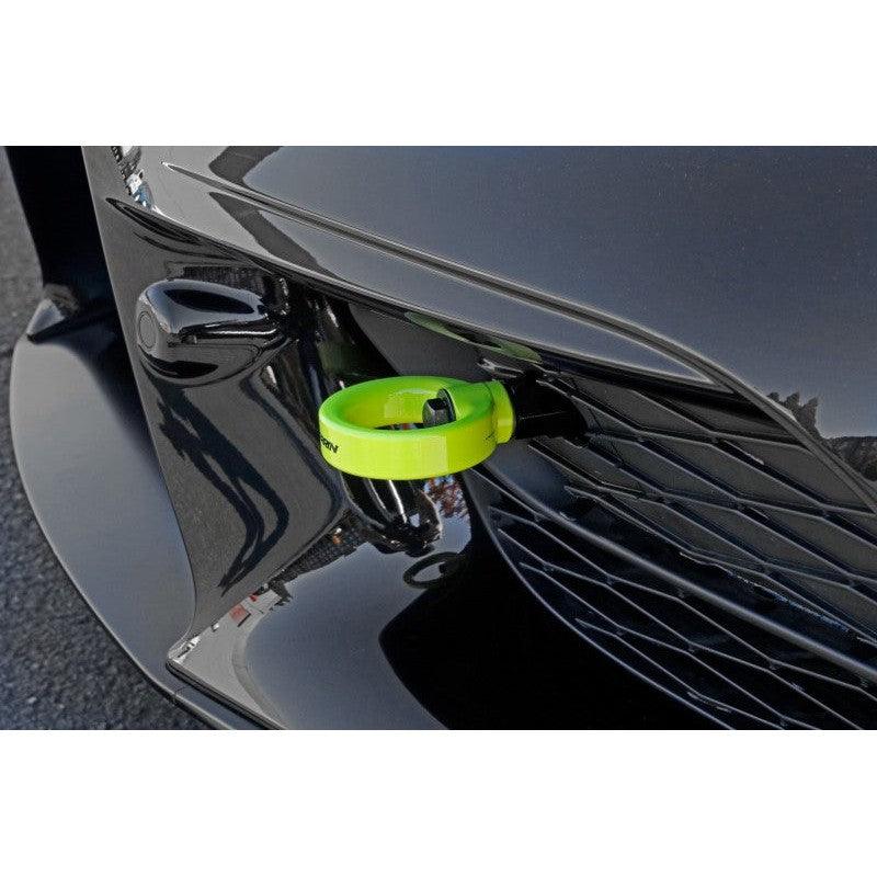 Perrin 2020 Toyota Supra Tow Hook Kit (Front) - Neon Yellow - Saikospeed