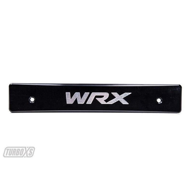 Turbo XS 15-17 Subaru WRX/STi Billet Aluminum License Plate Delete Black Machined WRX Logo - Saikospeed