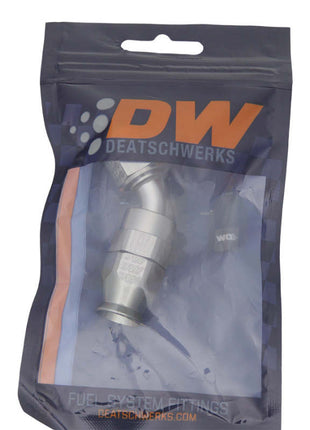 DeatschWerks 6AN Female Swivel 45-Degree Hose End PTFE (Incl. 1 Olive Insert)
