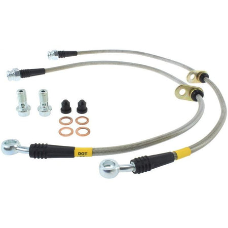 StopTech 02-06 Acura RSX Front SS Brake Lines - Saikospeed