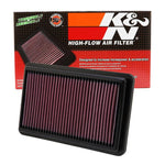 K&N Replacement Air Filter 10.188in O/S Length x 6.375in O/S Width x 1.063in H for 12 Honda Civic Si - Saikospeed