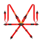 Momo Int. Camlock 6pt Clip In Restraint-Red - Saikospeed
