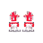Power Stop 06-11 Acura CSX Rear Red Calipers w/Brackets - Pair - Saikospeed