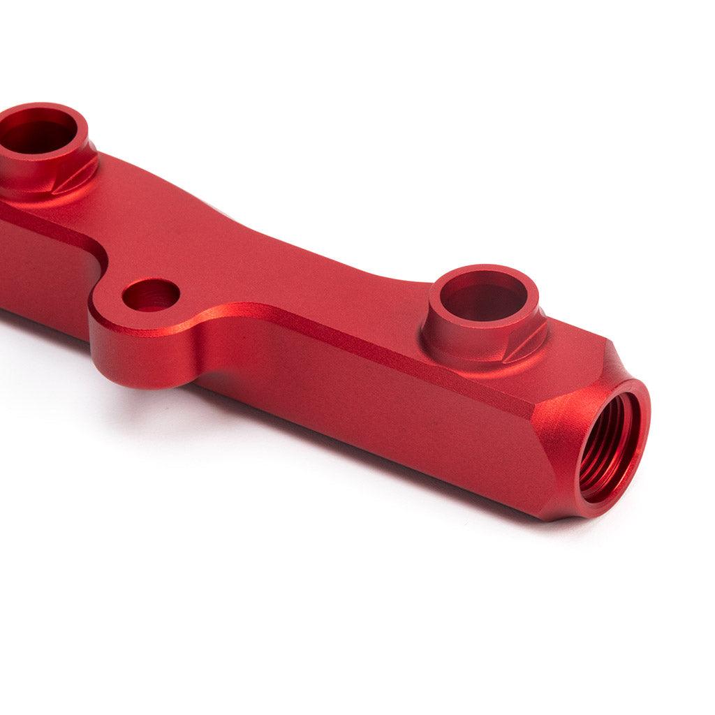 K-Series Fuel Rail in Satin Red Finish - Saikospeed