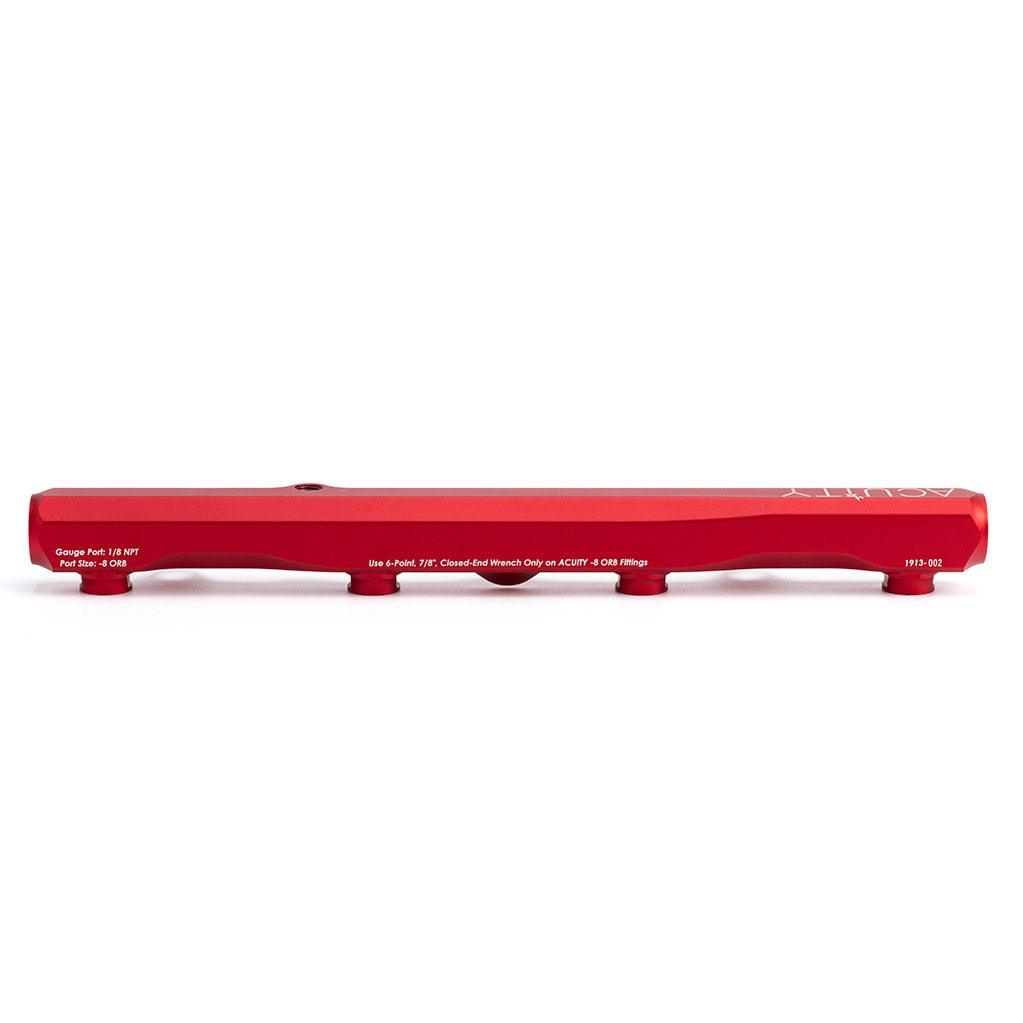 K-Series Fuel Rail in Satin Red Finish - Saikospeed