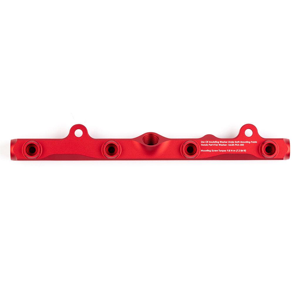 K-Series Fuel Rail in Satin Red Finish - Saikospeed