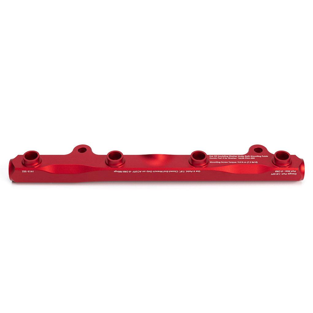 K-Series Fuel Rail in Satin Red Finish - Saikospeed