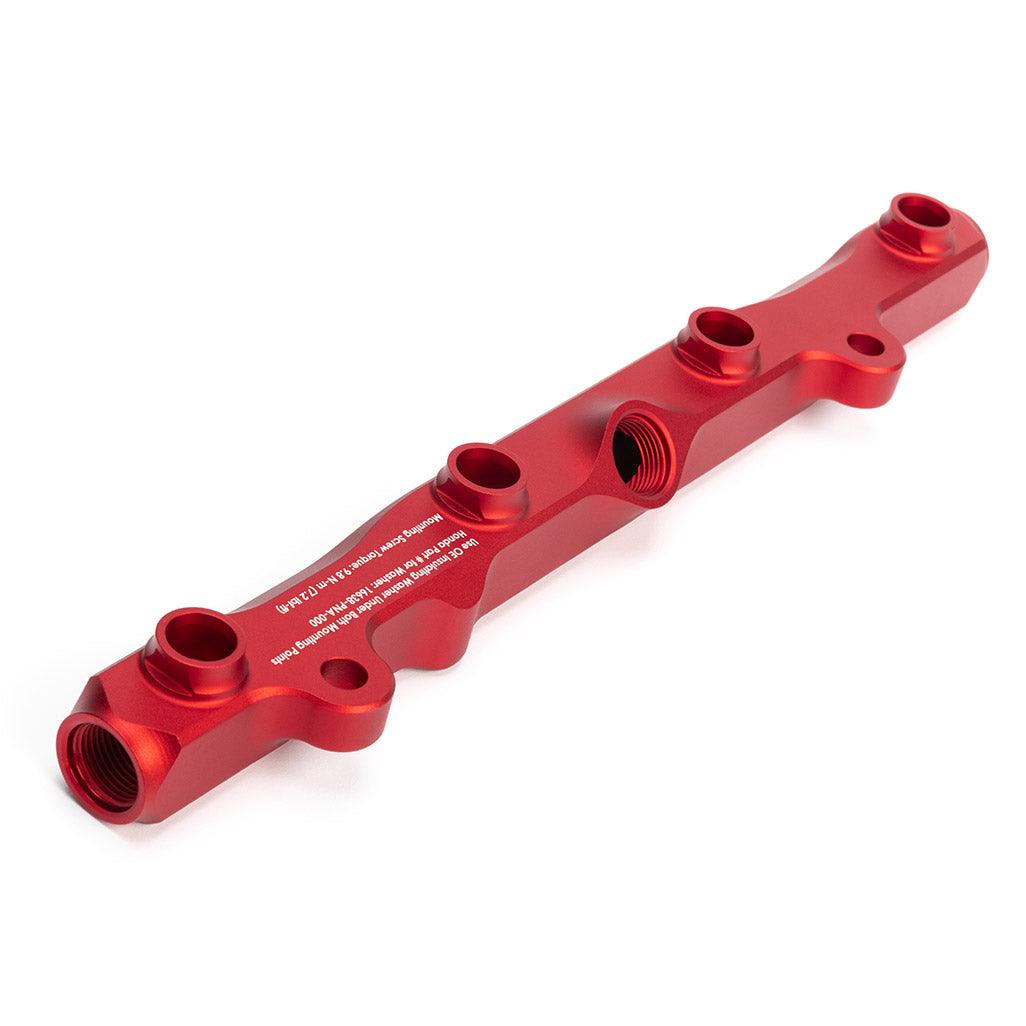 K-Series Fuel Rail in Satin Red Finish - Saikospeed