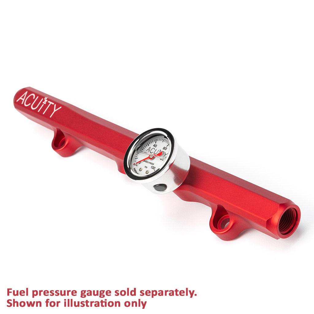 K-Series Fuel Rail in Satin Red Finish - Saikospeed